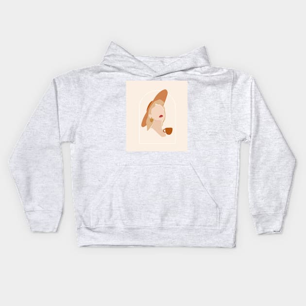 Decorative Modern Illustrations Kids Hoodie by NJORDUR